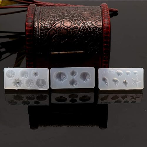 Miniatura 6 de Nuevo molde de silicona con forma de concha de concha de concha de mar, 3 piezas, plantilla de arte de uñas, moldes de silicona para manualidades,