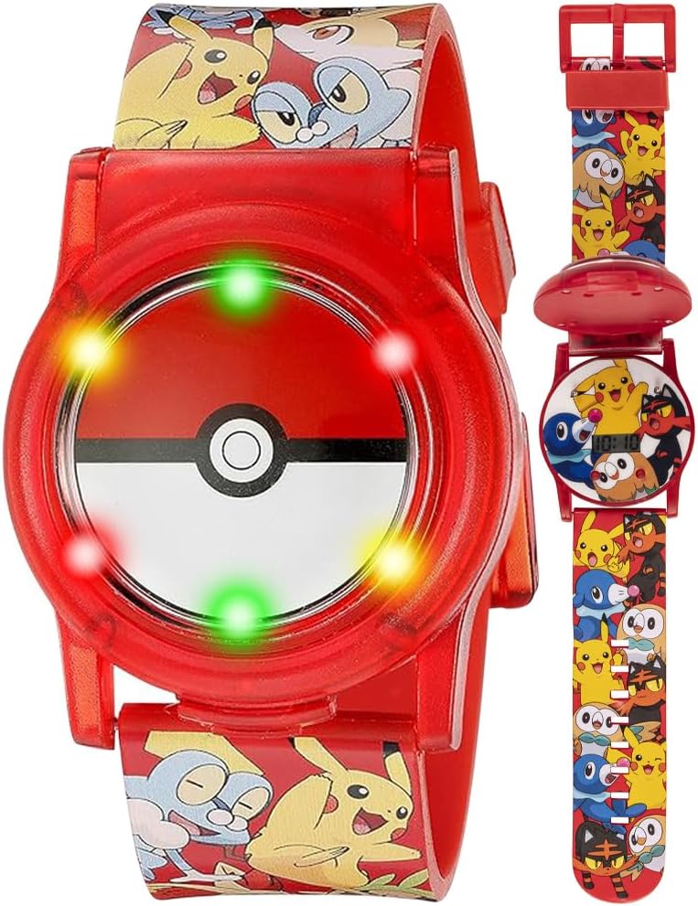 Kids Pokemon Digital LCD Quartz Watch for Toddlers, Boys, Girls and Adults All Ages