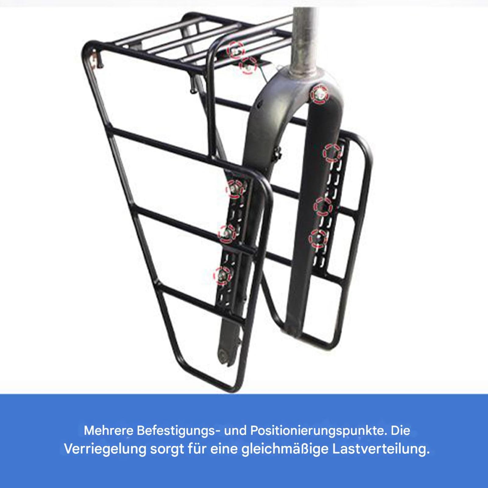 Portapacchi Anteriore per Bicicletta Supporto Portaborse E Cestino | Portapacchi portabagagli turismo bici Per Monopattino Elettrico Adulti, Uso E Picnic