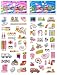 6 Sheets Puffy Dimensional Scrapbooking Party Favor Stickers + 18 FREE Scratch and Sniff Stickers - DOCTOR, NURSE