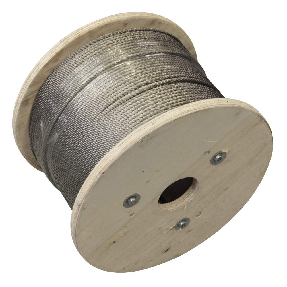 Stainless Wire Rope 316 Marine Grade 7x19 Construction, Cut to Length, Sold by The Metre (50, 5mm)