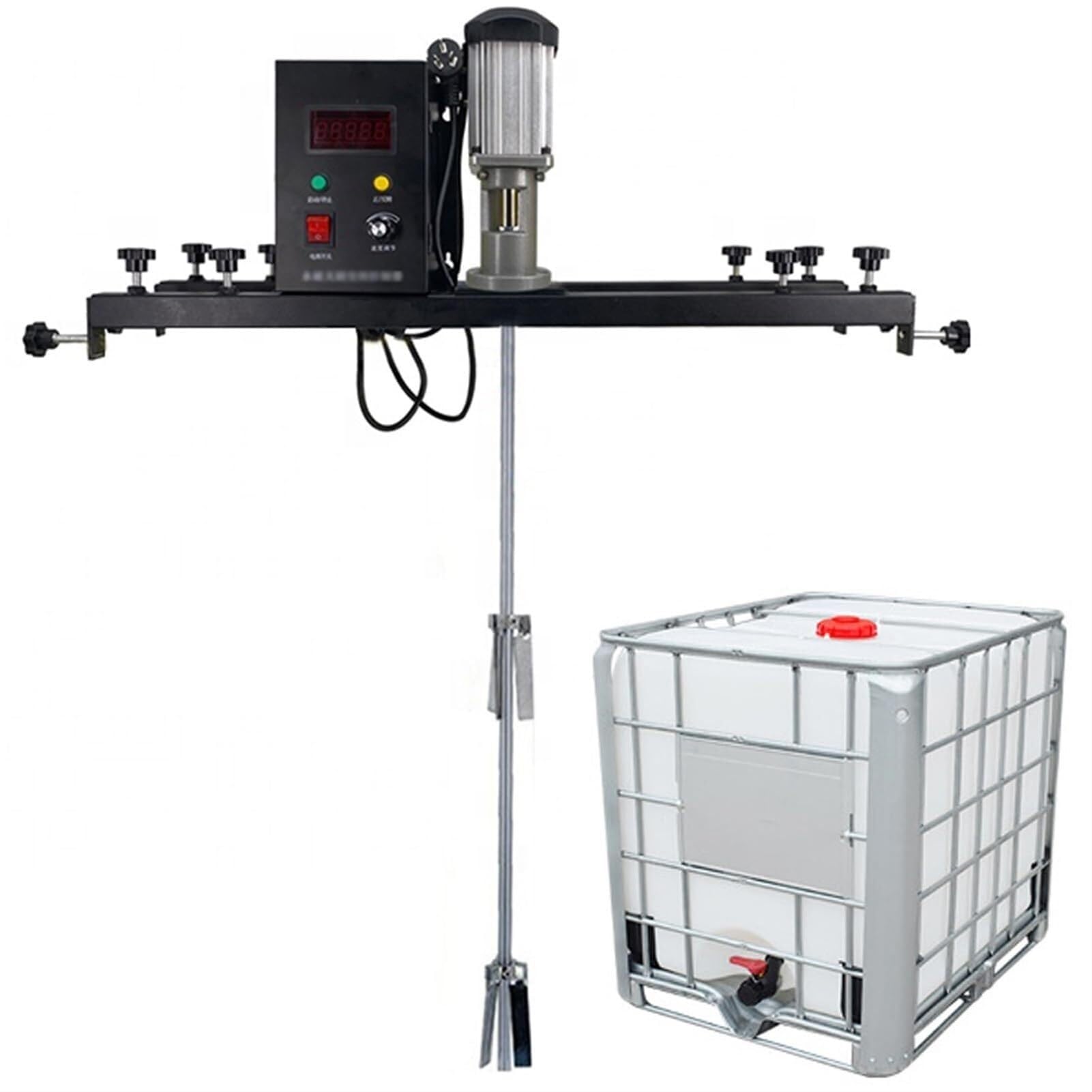 Agitador IBC de grado industrial, mezclador eléctrico de tanque de 980 W con soporte - Agitación eficiente de pintura y disolución de tinta - Equipo comercial de mezcla de pintura de 1 tonelada