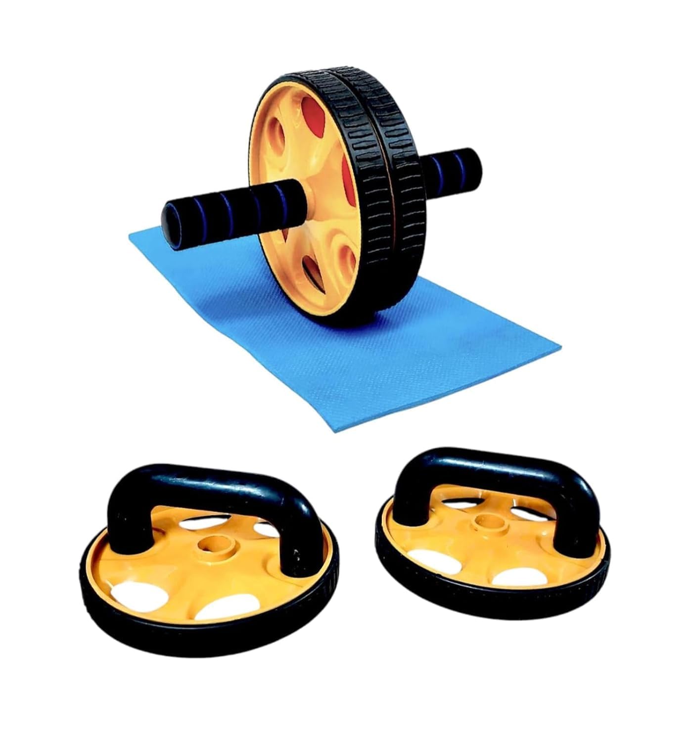 2-in-1 Ab Roller and Push-Up Bar Set – Dual-Function Core & Upper Body Trainer for Home Fitness, Strength Training, and Muscle Toning