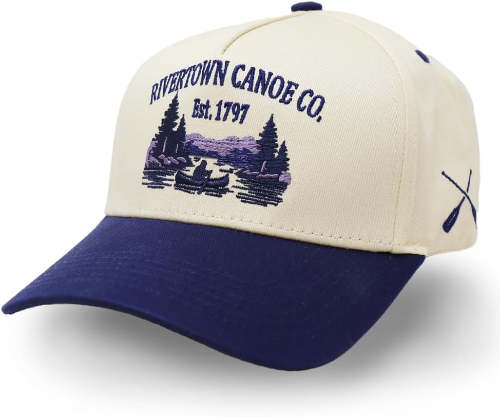 Vintage Outdoor Club Trucker Hats | Bass | Duck | Canoe | Horse Racing | Embroidered 2-Tone Snapback Cap