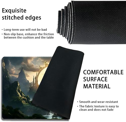 Miniatura 3 de Tapete de juego MTG cosido de alta calidad con zonas y parte trasera de goma antideslizante, tapete de juego TCG para MTG y otros juegos de cartas,