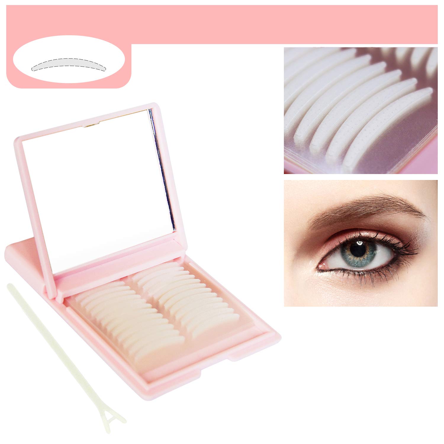 Breathable Eyelid Tapes - 480Pcs/240 Pairs Invisible One Side Sticky Double Eyelid Stickers - Instant Eye Lid Lift Without Surgery, Perfect for Hooded Droopy Uneven or Mono-eyelids (Slim)