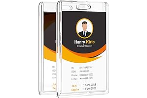 KTRIO 3 Pack Vertical Transparent Card Holder