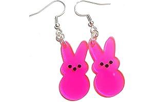 Shimmering Peep Earrings: A Hoppy Translucent Delight
