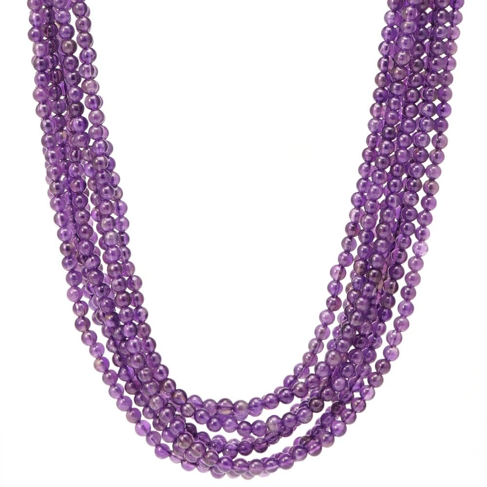 Amazon.co.jp: アメジスト 3mm 丸玉 ビーズ 連売り 約38cm 紫