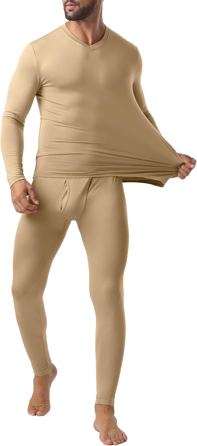 Askdeer Thermal Underwear for Men Long Johns Thermal Fleece Lined Long Underwear Base Layer Set - Image 2