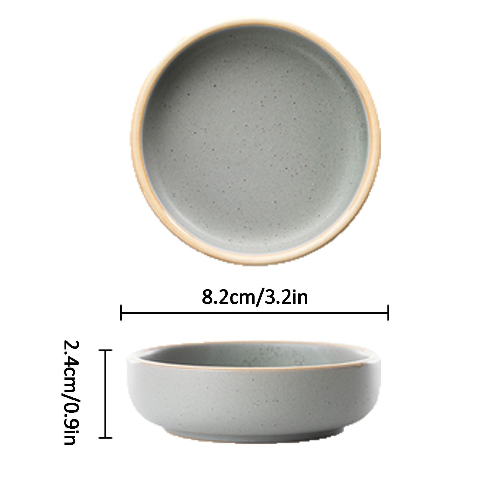 Snack-Teller, Dip-Schüssel-Set, Keramik, Gewürze, Snack-Servierplatte, rund, geeignet für Salat, Gewürze, Snacks und Vorspeisen, 5-teiliges Snack-Tablett (C)