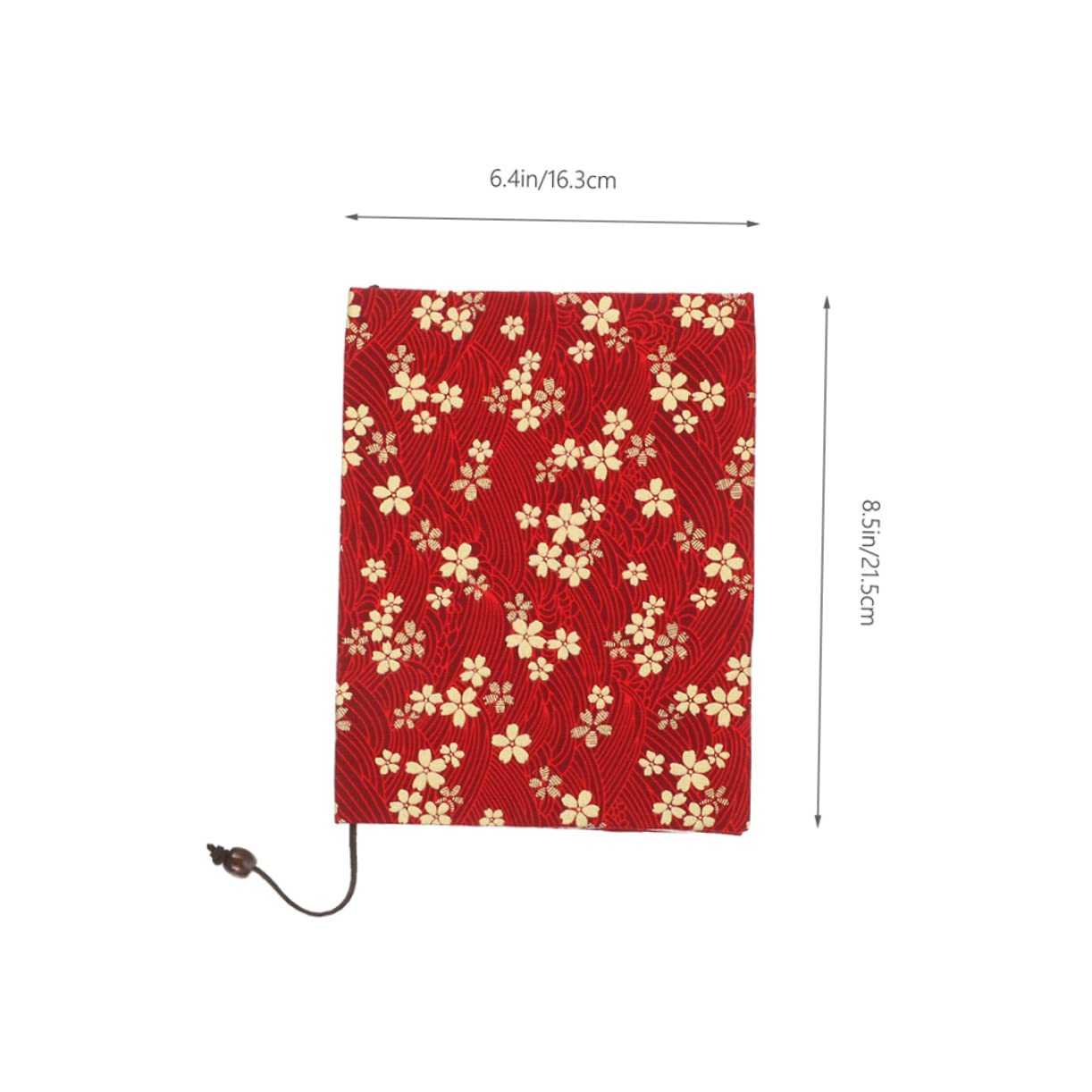 Lurrose 5 Pièces couverture de livre book sleeve bookcase décor de livre fait à la main Protège livre protecteur pochette de livre pour l'école protège-livre fait main en tissu rouge