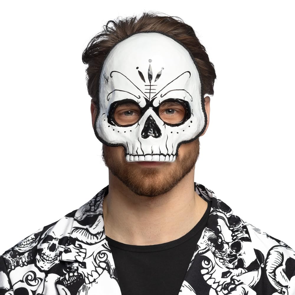 Boland 72368 Skull Mask, Fancy Dress Mask for Costumes, Halloween, Carnival and Theme Party