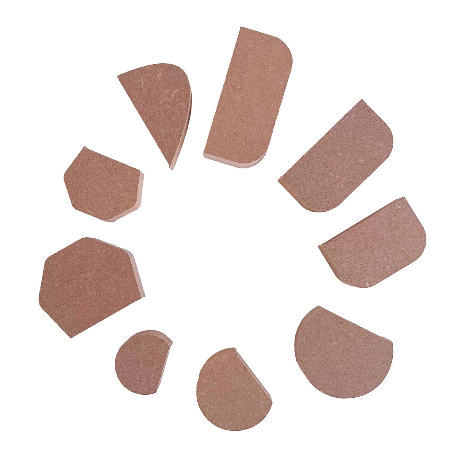 Kalttoy Of 9 Pottery Handle Shaping Tool for Crafting Unique Cups Bowls and Vessels Craft From Density Board for Artists Ceramic Handle Molds