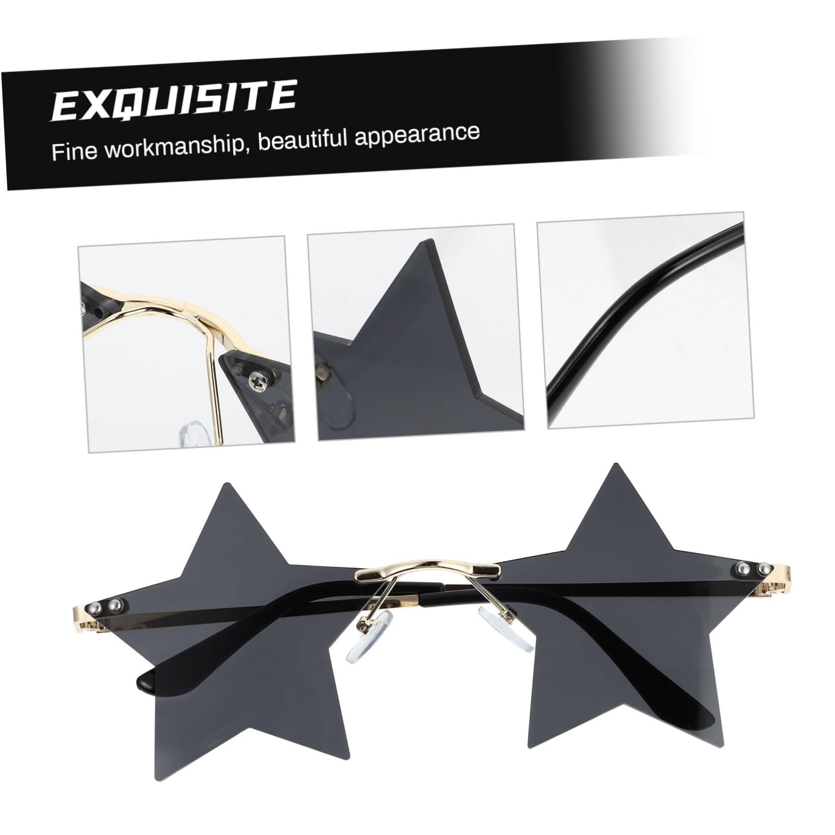 PACKOVE 4 Pairs Sunglasses Women's Star Shades Glasses Pentagram Sunglasses Party Glasses Accessories for Women