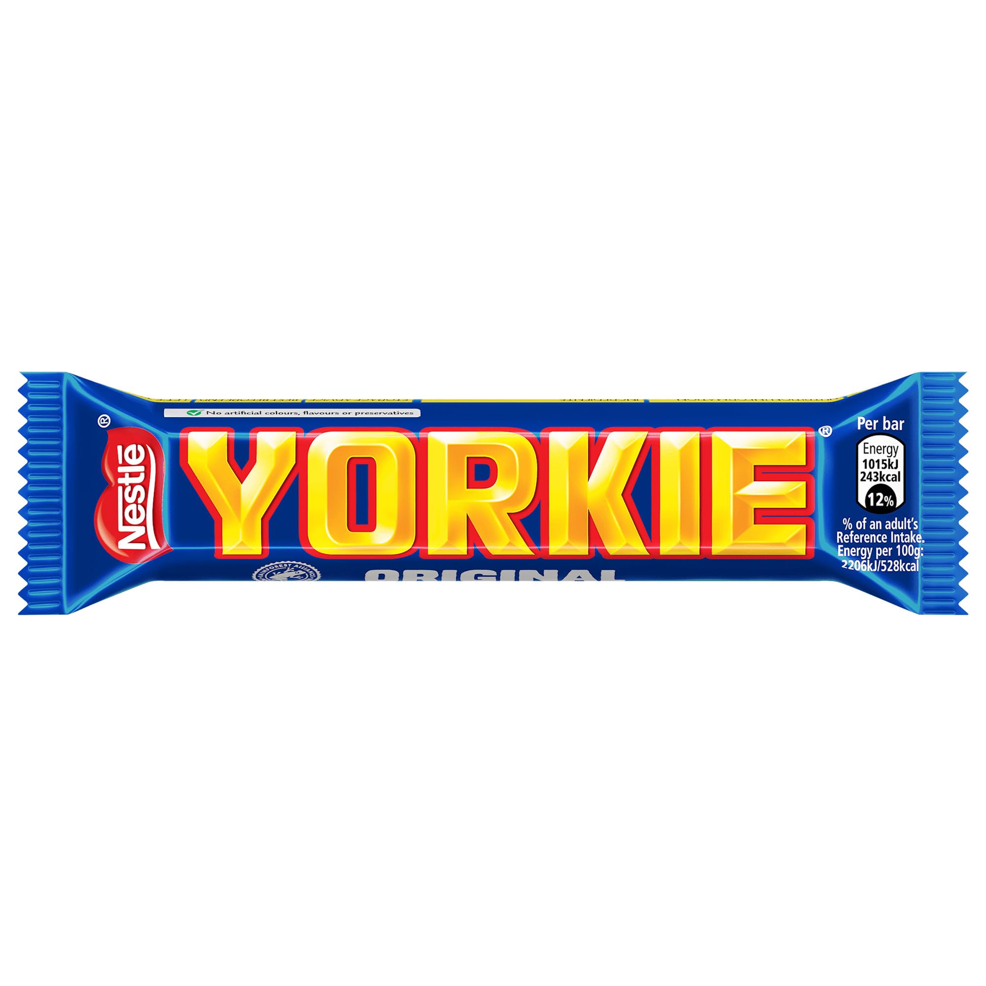 Yorkie Original - Chunky Milk Chocolate Bar - Thick Satisfying Yorkie Chocolate - (24 x 46g)