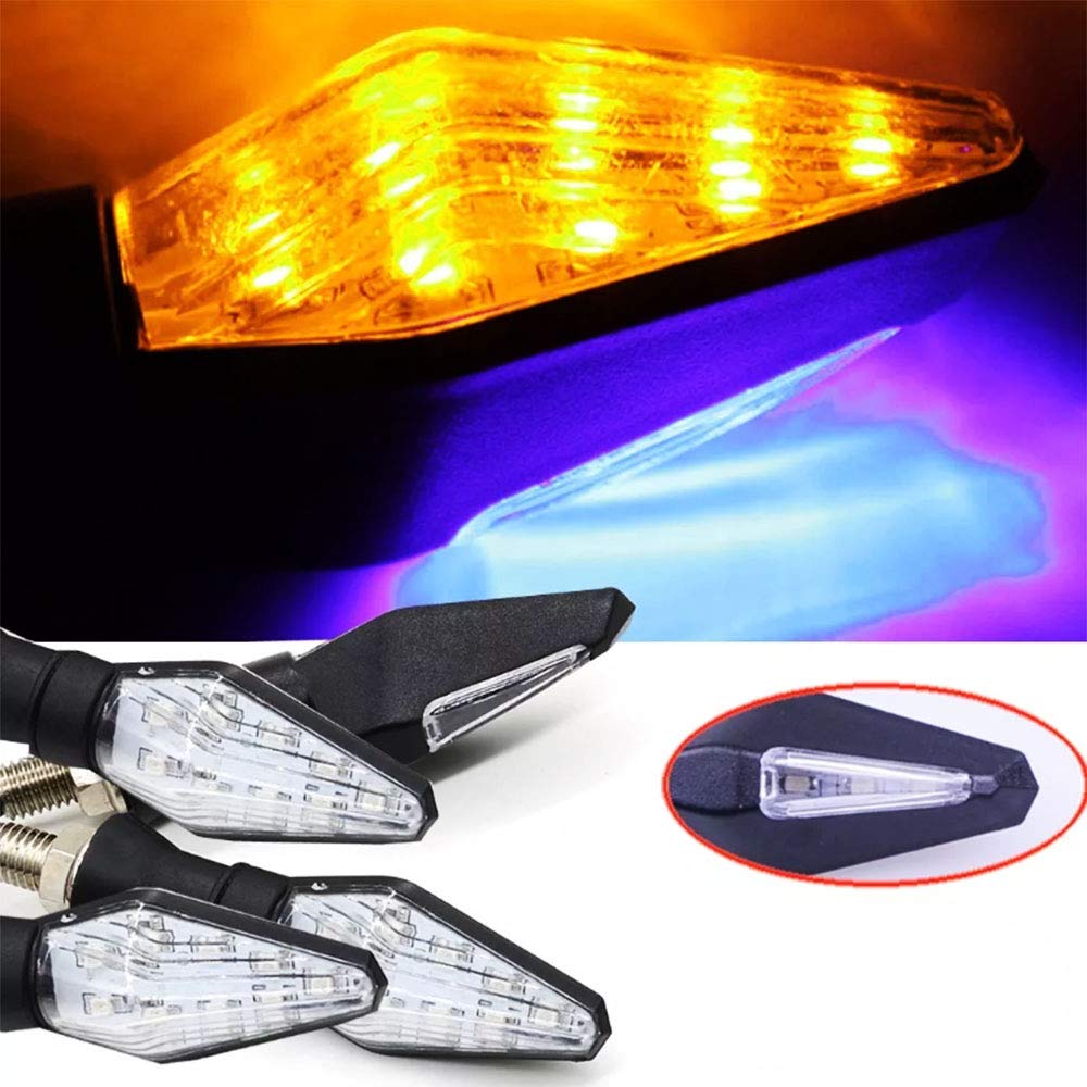 2 Frecce LED Mini YYUEZHI Per Moto | 12V 3W | Alluminio Nero Impermeabile | Per Cruiser Chopper Scooter E Quad
