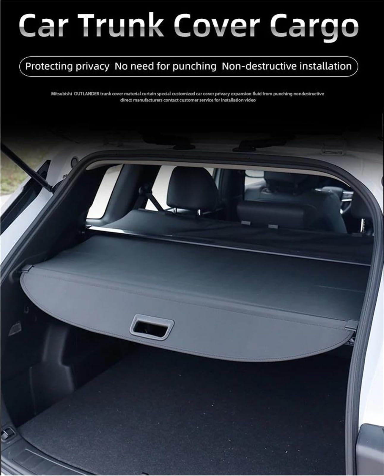 Plage Arrière Couverture De Coffre Rétractable, Porte-Colis, Bouclier Étanche, Accessoires De Voiture pour Ford pour S-Max 2006 – 2018(Look de Carbone)
