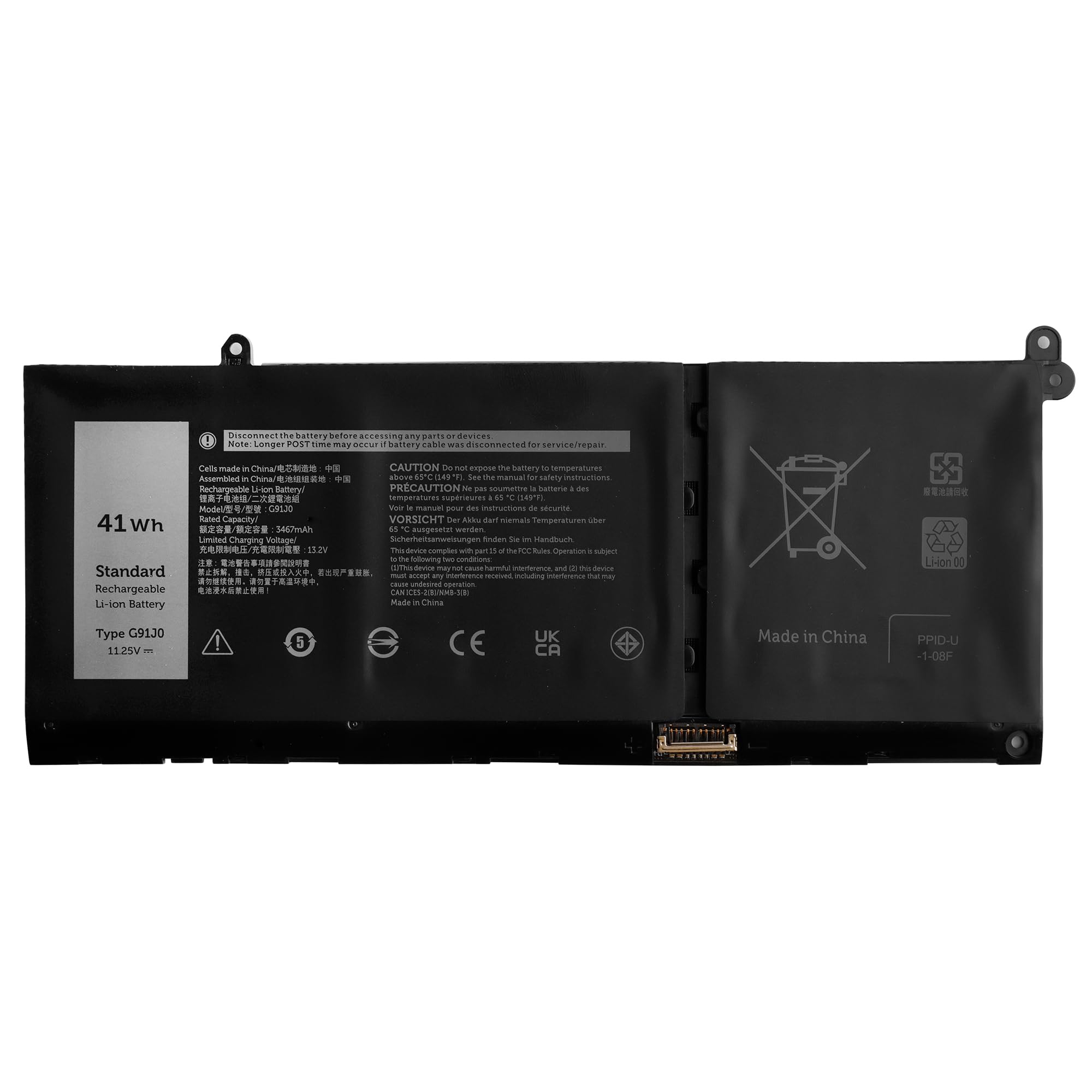 SWARK New Rechargeable Battery G91J0 Compatible with DeII Latitude 3320 3420 3520 G91J0 MGCM5 with Tools