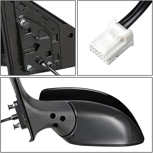 Miniatura 8 de DNA Motoring OEM-MR-NI1320110 - Espejo retrovisor no plegable, no calefacción, compatible con Nissan 200SX 95-98  95-99 Sentra