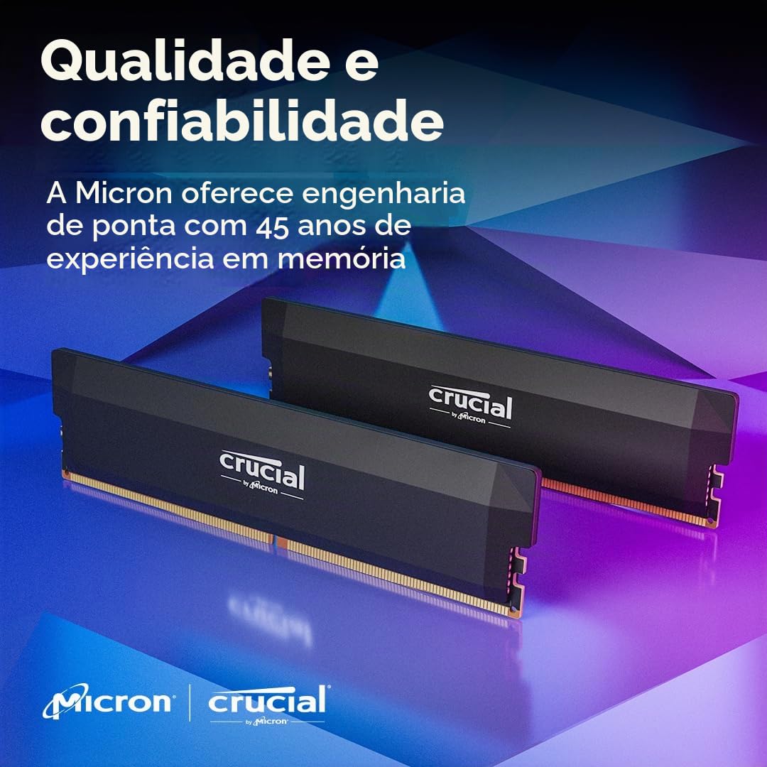 Crucial Kit Pro DDR5 RAM 32GB (2x16GB) 6400MHz CL38, Overclocking