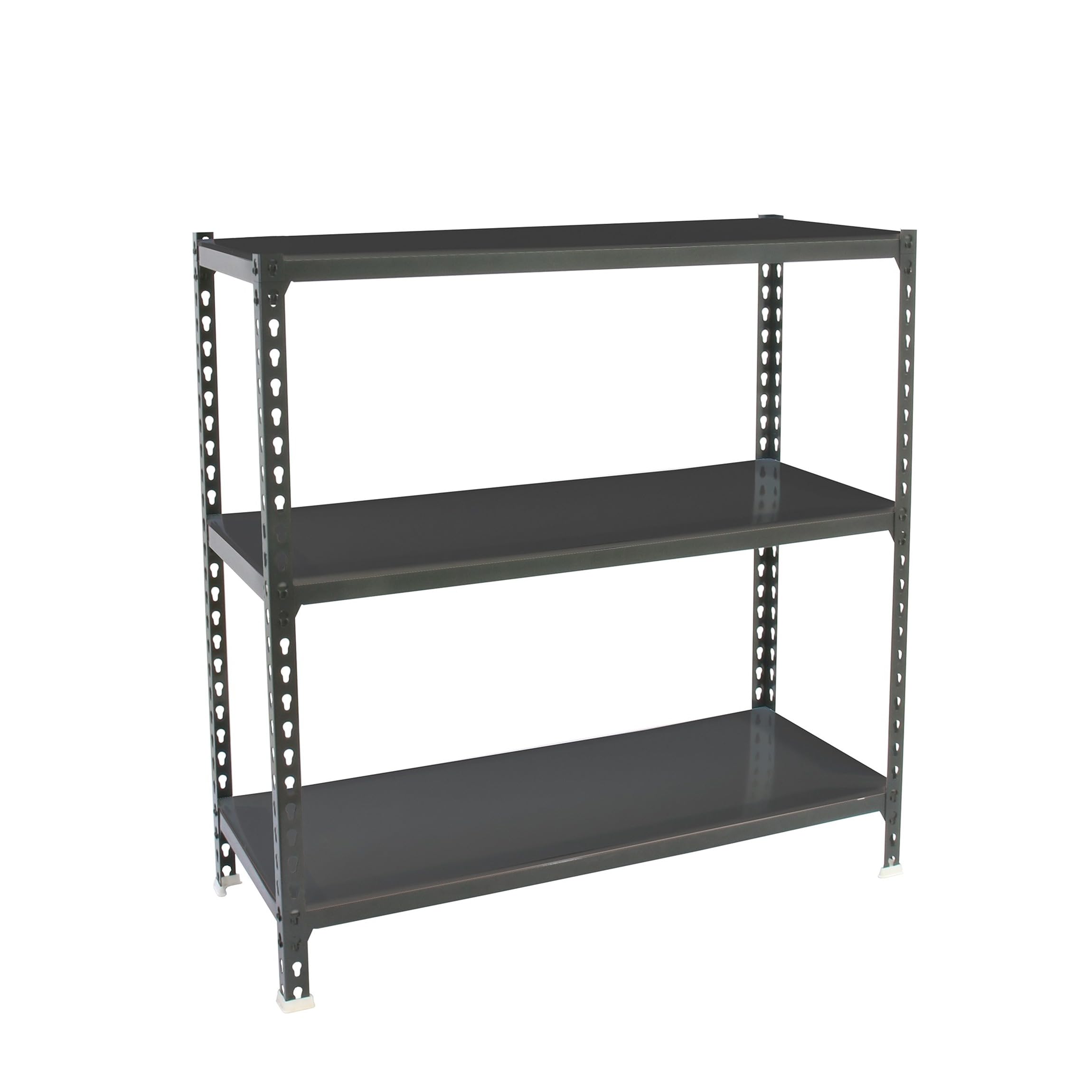 Simon Rack Estantería Metálica 900x1200x500 mm - Simonclick | 3 Alturas, Bandeja Metal, 200 kg de Punto Flexión, Antracita, Pintura anticorrosión, Montaje sistema clic