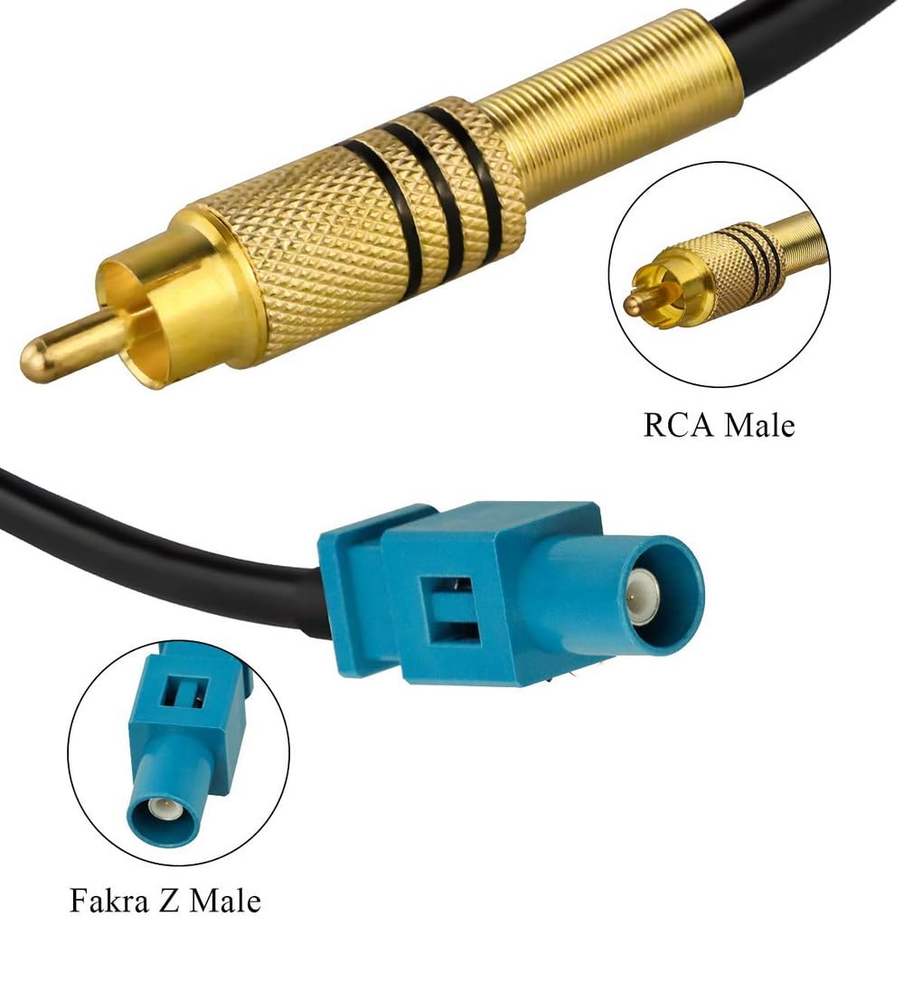 Goliton Fakra Z Male to RCA Male Pigtail Cable for Car DVD GPS Antenna Extension Cable Pigtail Jumper Coaxial Cable - Image 2
