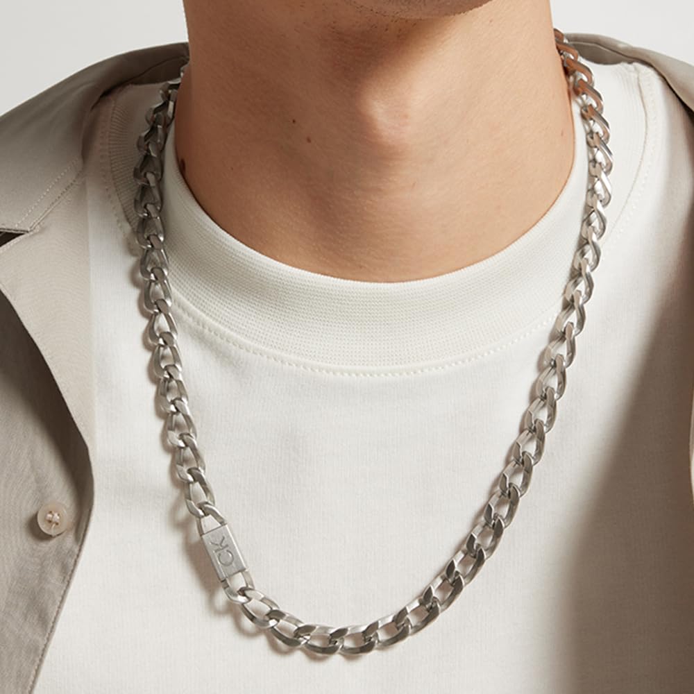 Calvin Klein Męski łańcuszek z kolekcji OUTLOOK ze stali nierdzewnej - dostępny w kolorze srebrnym, złotym lub czarnym