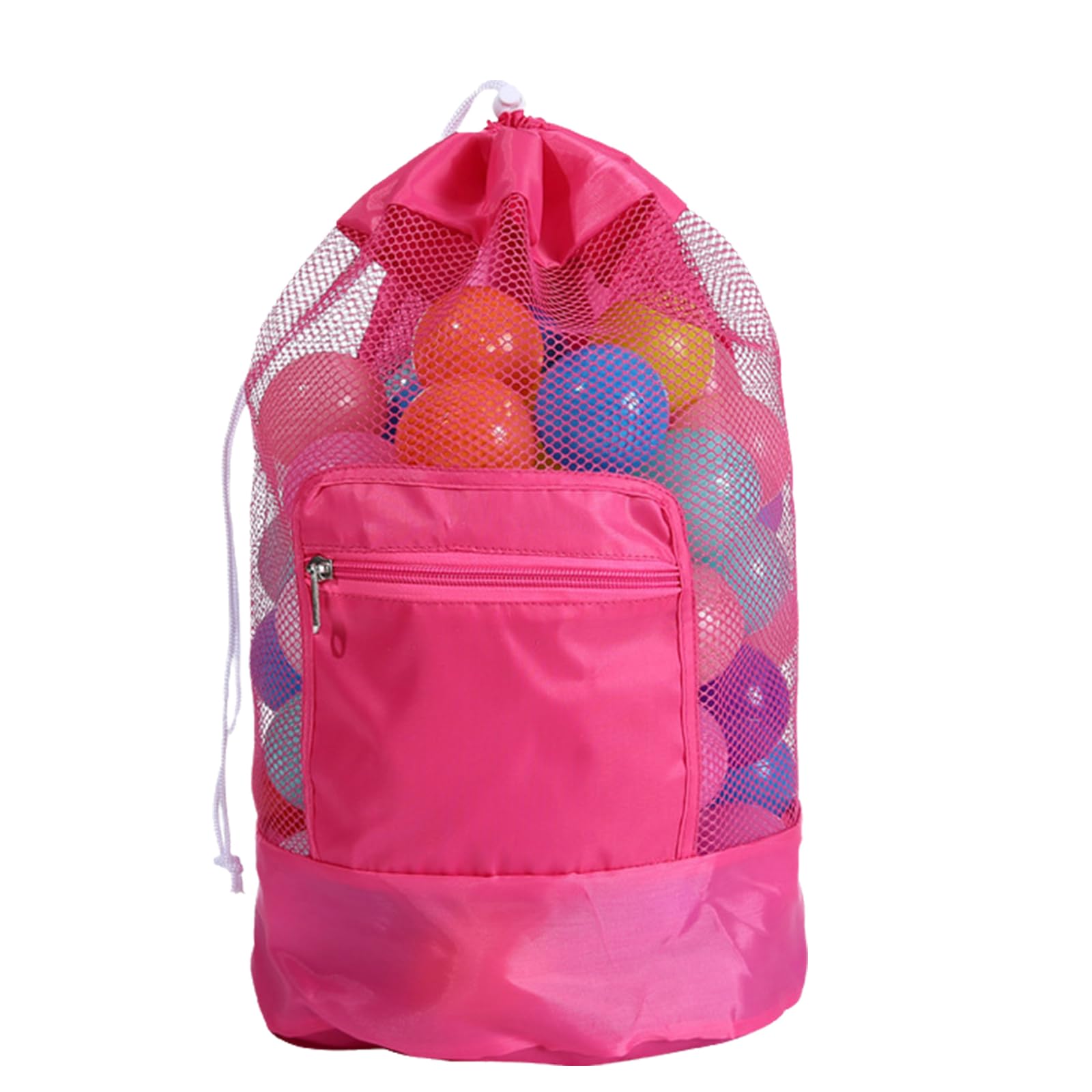 Bolsa de Juguetes de Playa para Niños Bolsa Neta para Juguetes de Playa Bolsa de Playa de Malla Grande Bolsa de Almacenamiento de Juguetes de Arena para la Playa Piscina (rosa rojo)