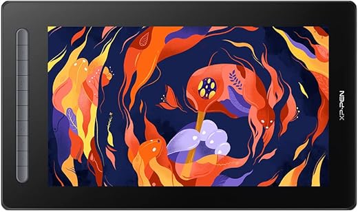 XPPen Artist 16 2ND Gen Display Tablet X3 Elite Stylus 8192 Level Pressure Sensitivity,10 Customisable Shortcut Keys, Fully Laminated – Black