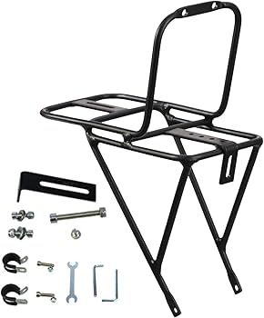 ステンレス製折りたたみ自転車キャリアラック Amazon | 自転車フロントラック バイクフロントラック 自転車キャリア