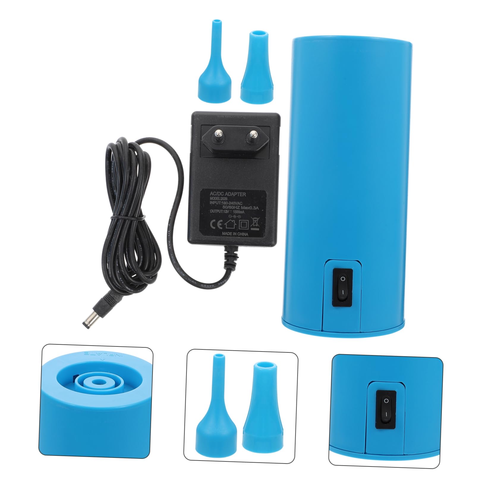 Inflador Eléctrico de Globos Portátil ABS Dc 12 18W 1 Pieza