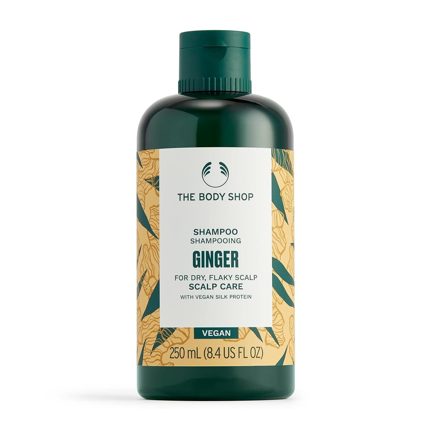 Ginger Anti-Dandruff Shampoo | Clears Flakes & Calms Scalp | With Ginger & Birch Bark Extract | For Healthy Hair Growth | For Dry, Flaky Scalps | 250ml