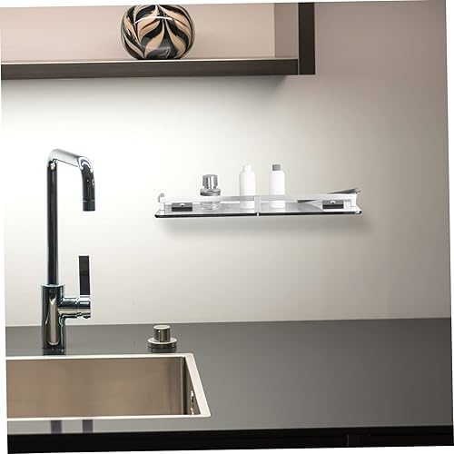 Vista 2 de Uonlytech Abrazadera para estantería, 8 piezas, soportes de estante de vidrio, fácil de instalar