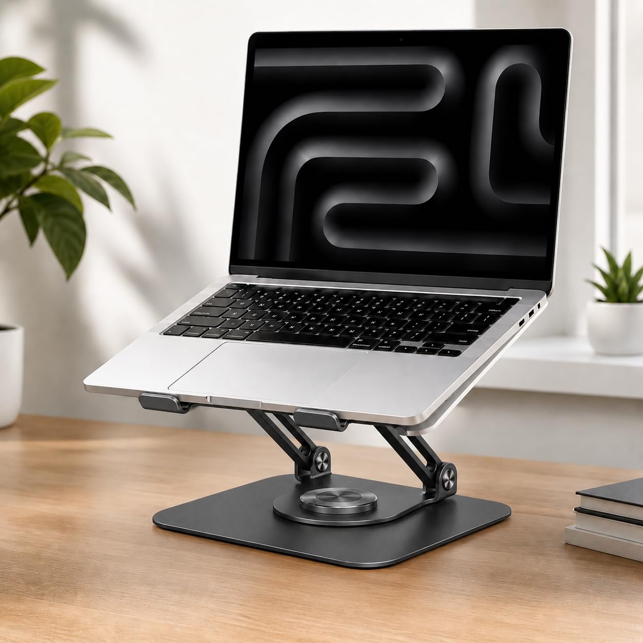 Suporte Notebook Tablet Aço Carbono Articulado 360° Dobrável 11-17 Pol Cinza