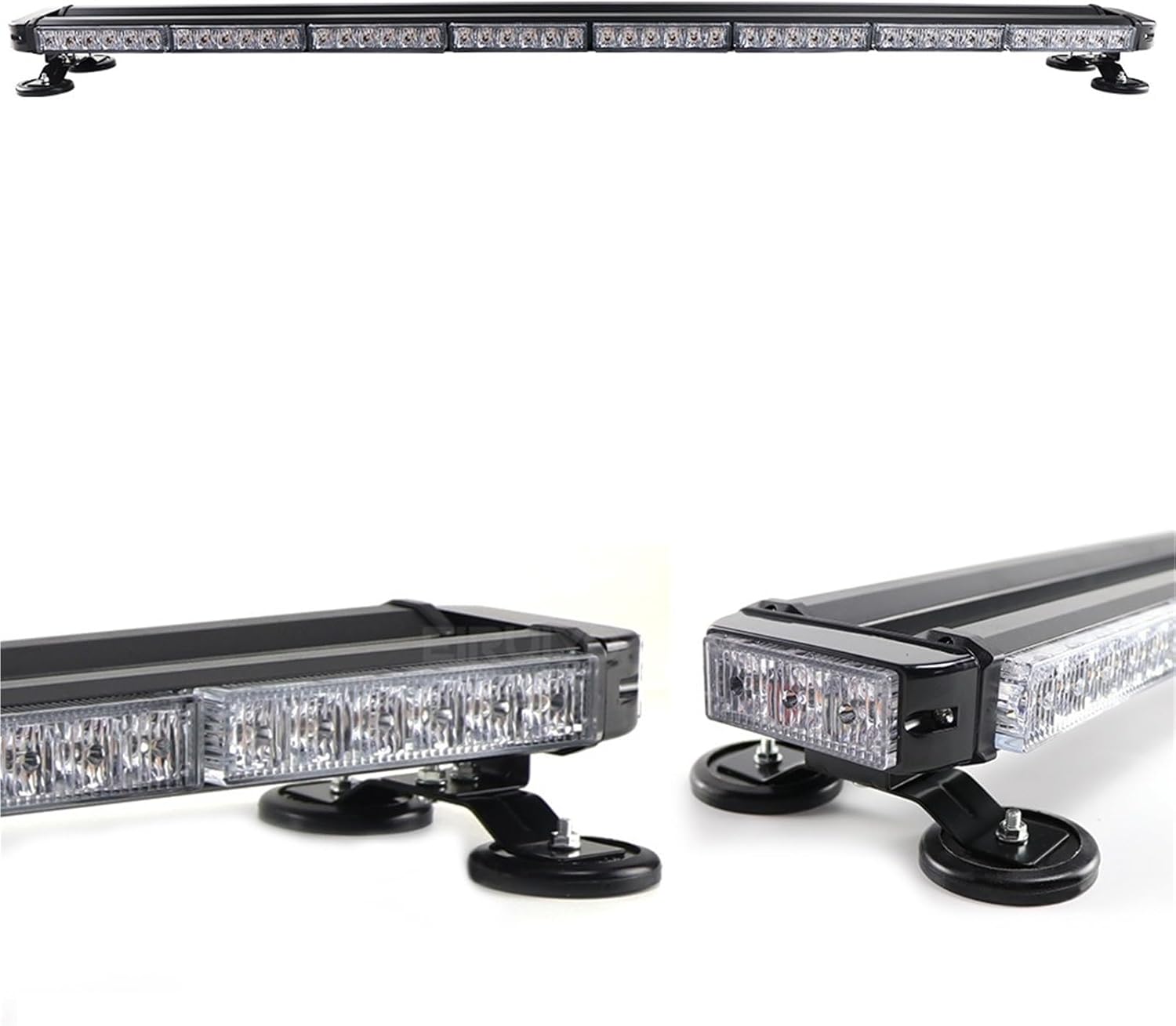 37" 43" 49" Amber White Emergency Warning LED Strobe Light Bar Roof Law Enforcement Flashing Lamp For Tow Truck Police 26 Modes(49inch Amber White)