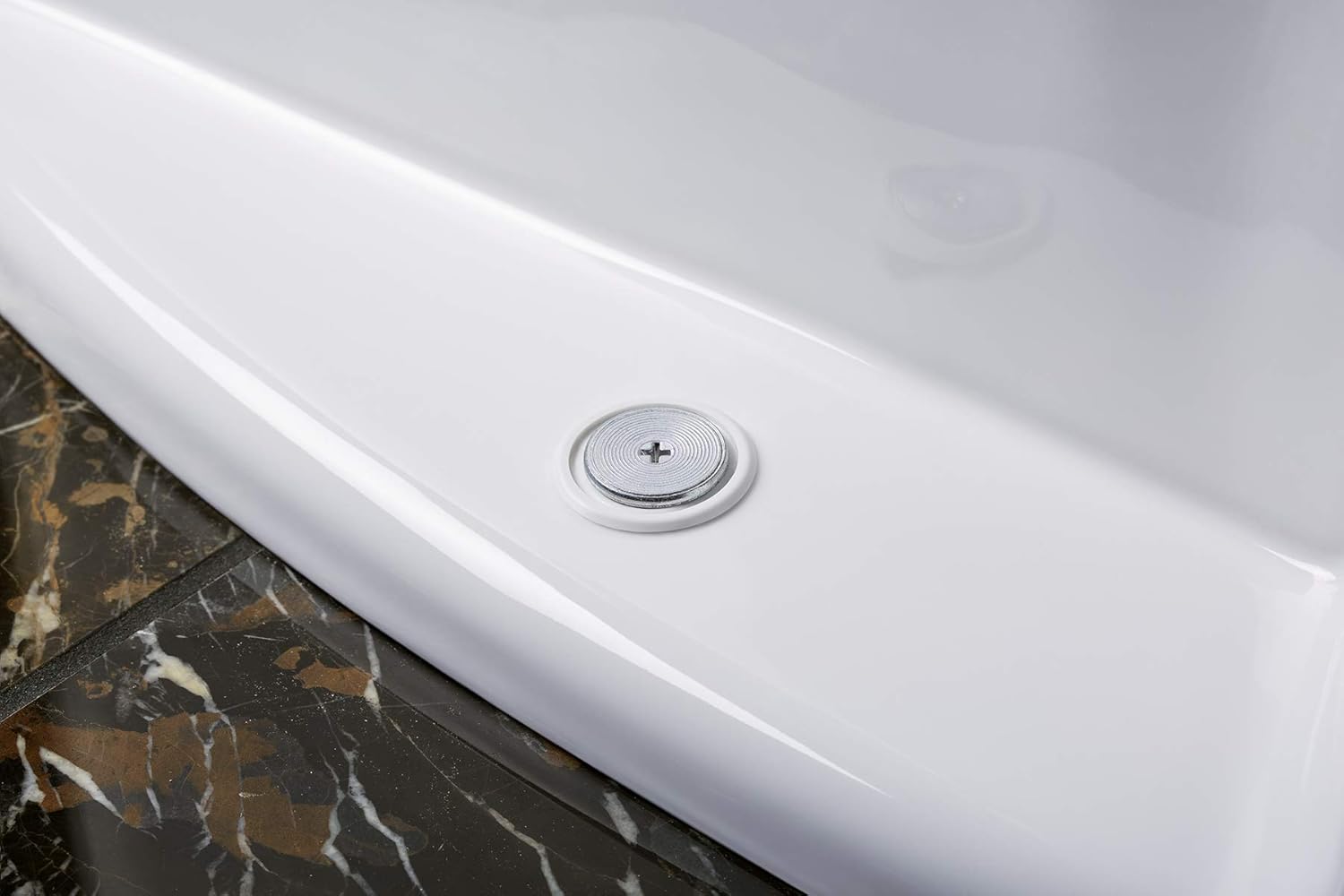 KOHLER K-5172-0 San Souci Comfort Height Compact Elongated 1.28 GPF Toilet with Aqua Piston Flushing Technology and Left-Hand Trip Lever - - 