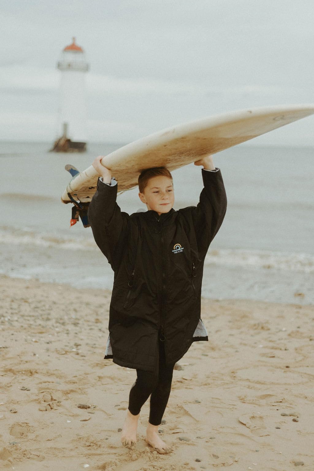 Time & Tide Dry Kids Changing Robe - Warm Fleece Coat - Swim/Surf Poncho 5-13yrs