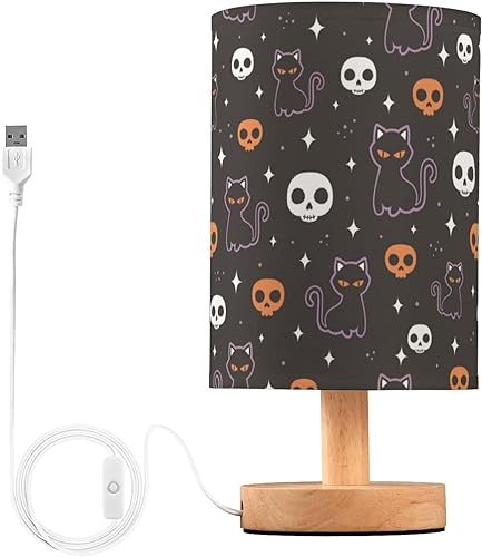 Halloween Colored Skulls Night Lights Bathroom Night Light Soft Light Lights for Night Vision Glass Table Nursery
