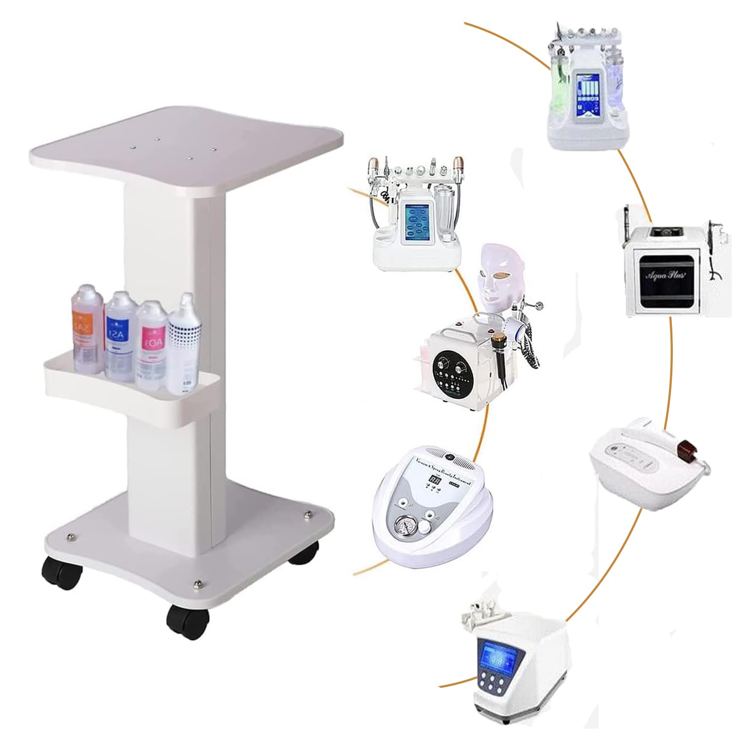 Buy ybaymySpa Salon Trolley on Wheels Makeup Trolley Beauty Salon