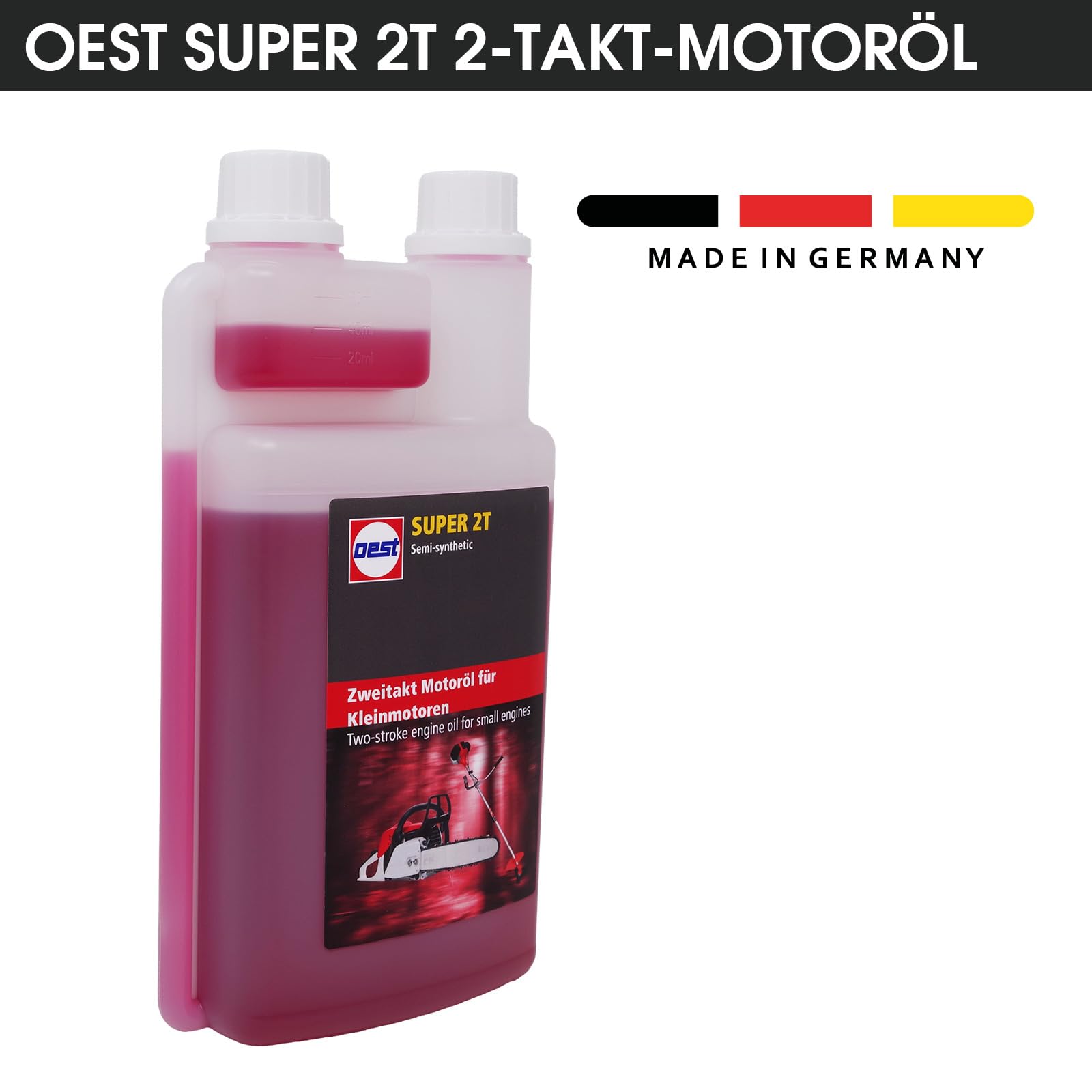 BRAST 2-Takt Motoröl Hochleistungs-Motoröl für 2-Takt-Benzinmotoren Made in Germany