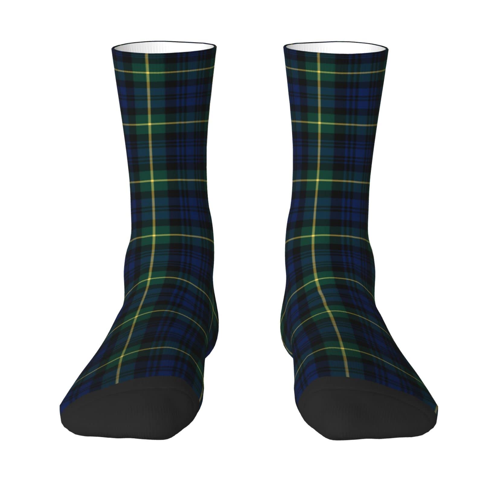 Unedskck Clan Gordon Scottish Tartan Plaid Crew Socks for Men Women, Athletic Socks Novelty Fashion Casual Tube Sock Sports Dress Socks