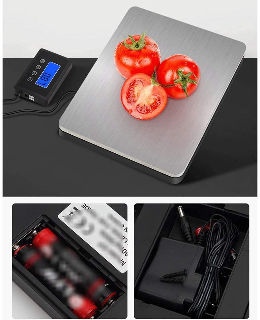 Báscula Electrónica Digital De Alta Precisión, Plateada, 180 Kg/50 G, para Pesaje Postal Profesional, De Acero Inoxidable, para Frutas, para Pesaje Comercial, Tienda Y Co