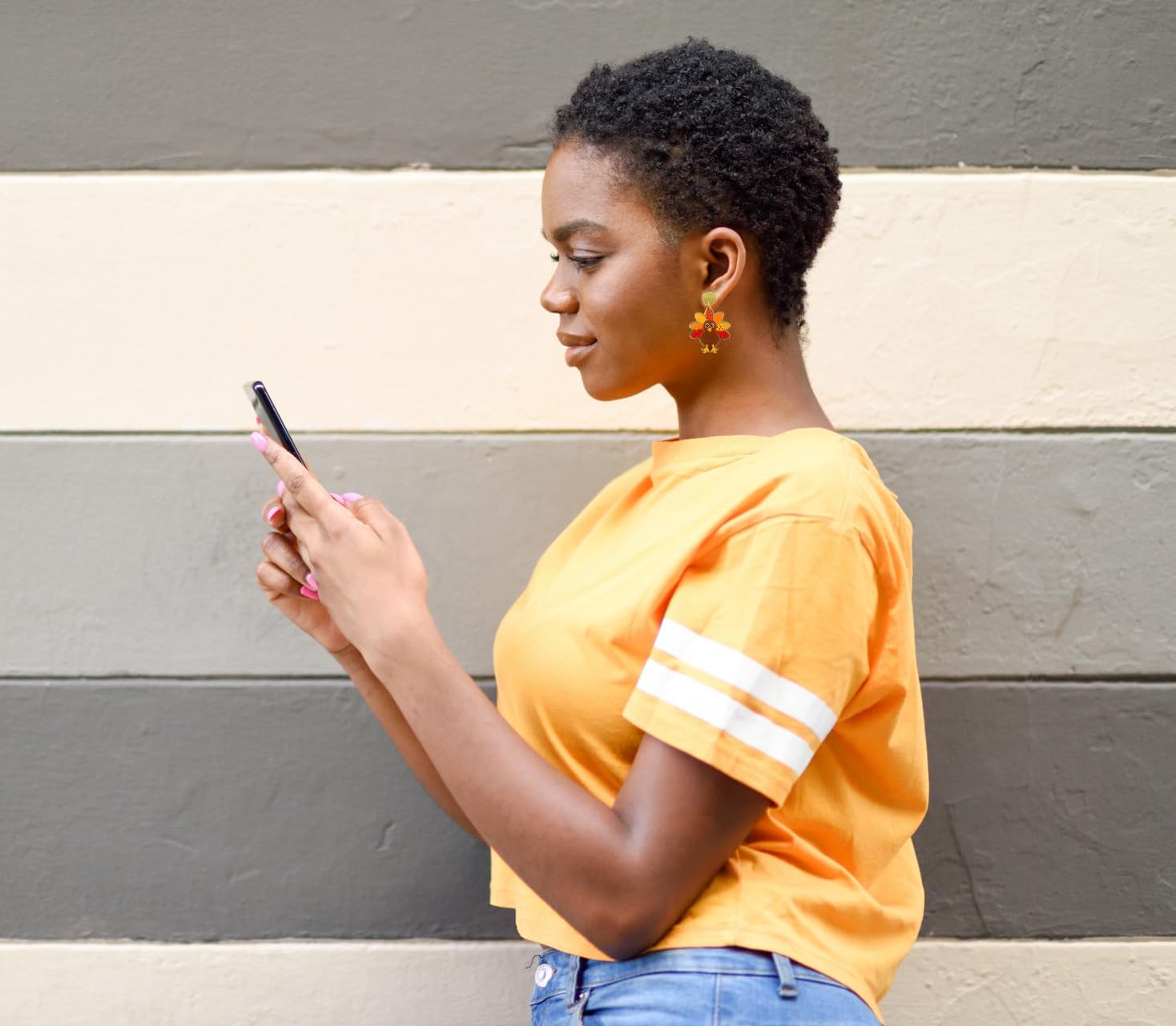 Thanksgiving Earrings for Women Fall Pumpkin Maple Leaf Turkey Dangle Earrings Thanksgiving Fall Themes Drop Earrings Acrylic Turkey Pumpkin Maple Leaf Jewelry for Women - Image 7