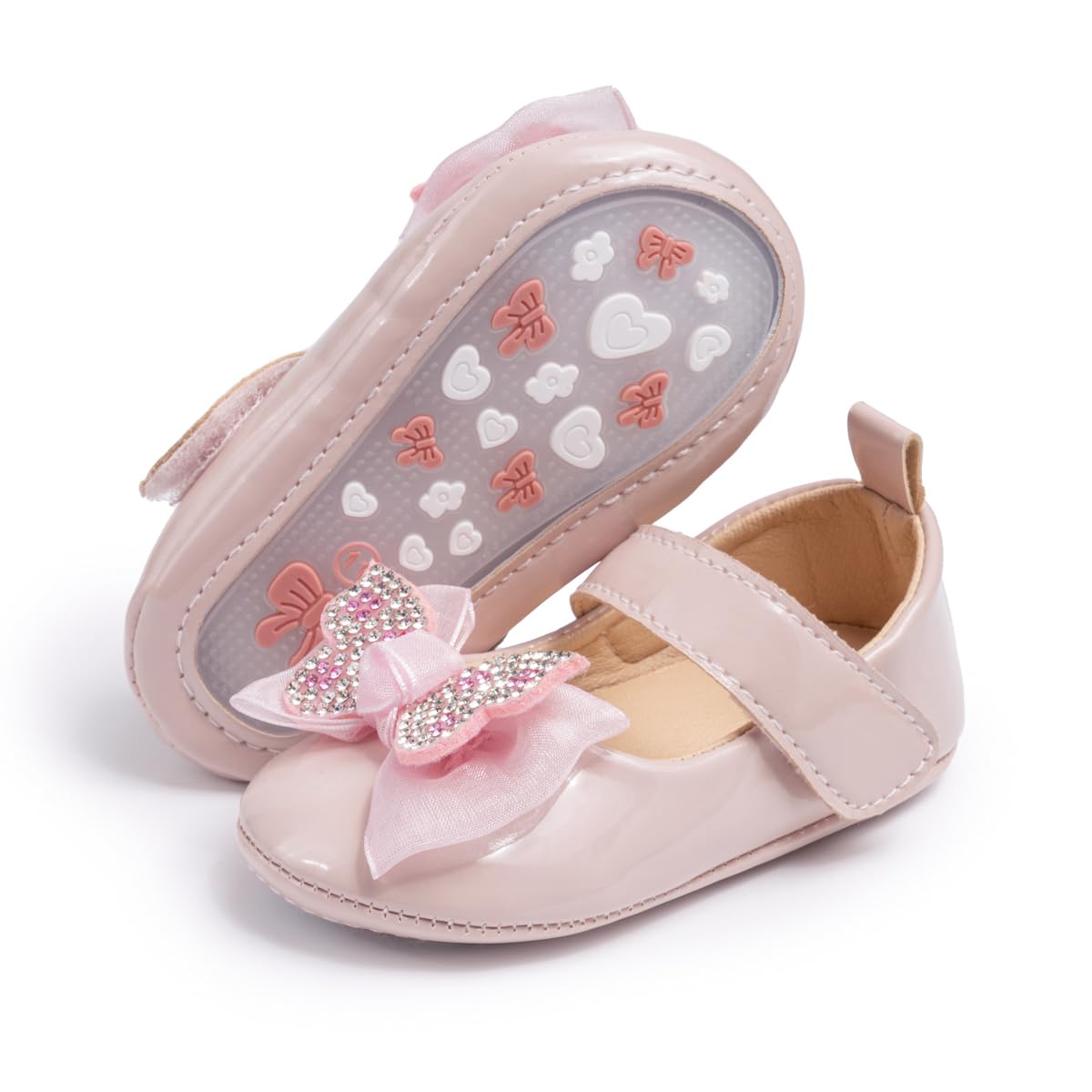 Sawimlgy Baby Girls Mary Jane Sequins Crown Flats