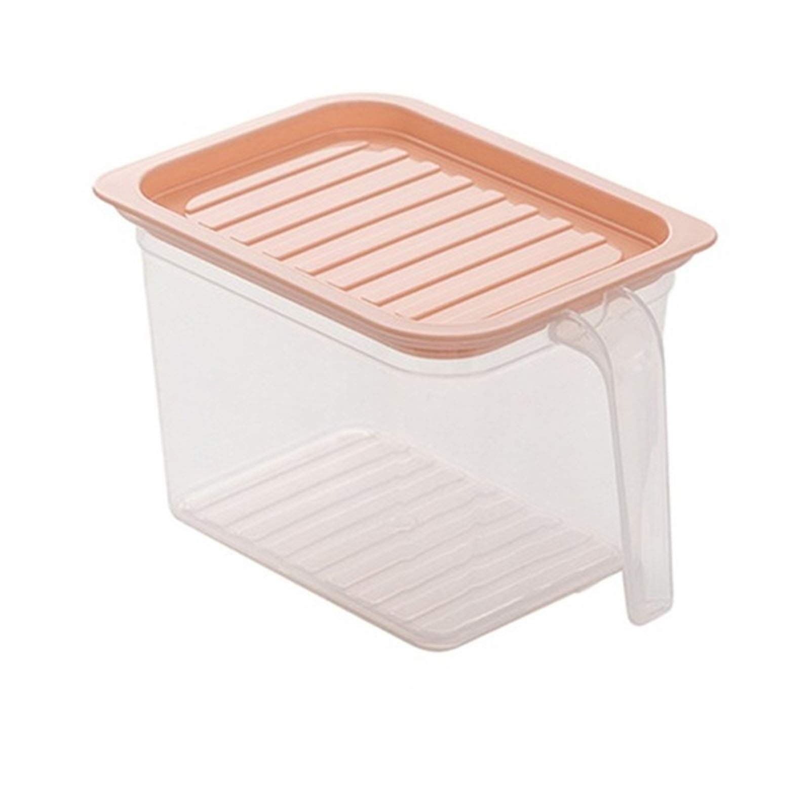 BAIHUOKitchen Transparent Storage Box Sealed Jar Grains Storage Organizer Food Container Refrigerator Storage Boxes (Color : Pink S)