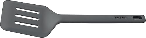 Miniatura 1 de Tramontina 25810160 TRAMONTINA 25810160 Perforated Turner Molde 11.8 inches (30 cm) Gray Silicone Turner Heat Resistant Dishwasher Safe Made in