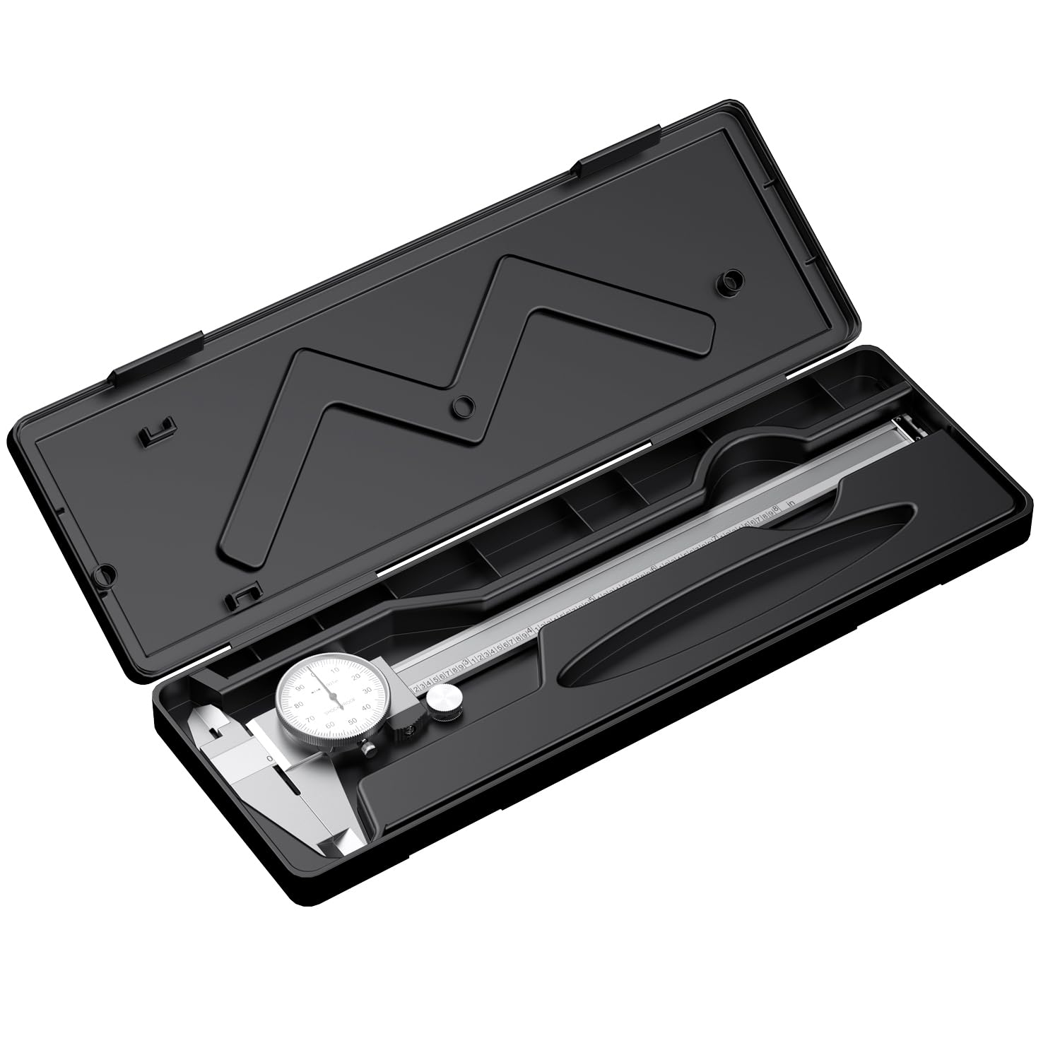 HDLNKAK Dial Caliper Shockproof Dial Caliper Precision Caliper with Watch 0-9" Range, 0.001” Resolution 6 Inch with 0.001" Precision Calipers 4-Way Measurement with Plastic Case