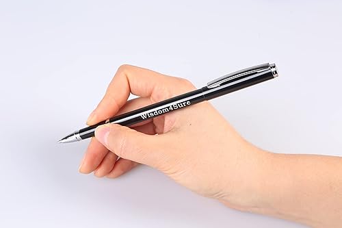 Miniatura 4 de Wisdom4Sure - Bolígrafo de metal de color negro, de acero inoxidable, para estudiantes, papelería, suministros de oficina