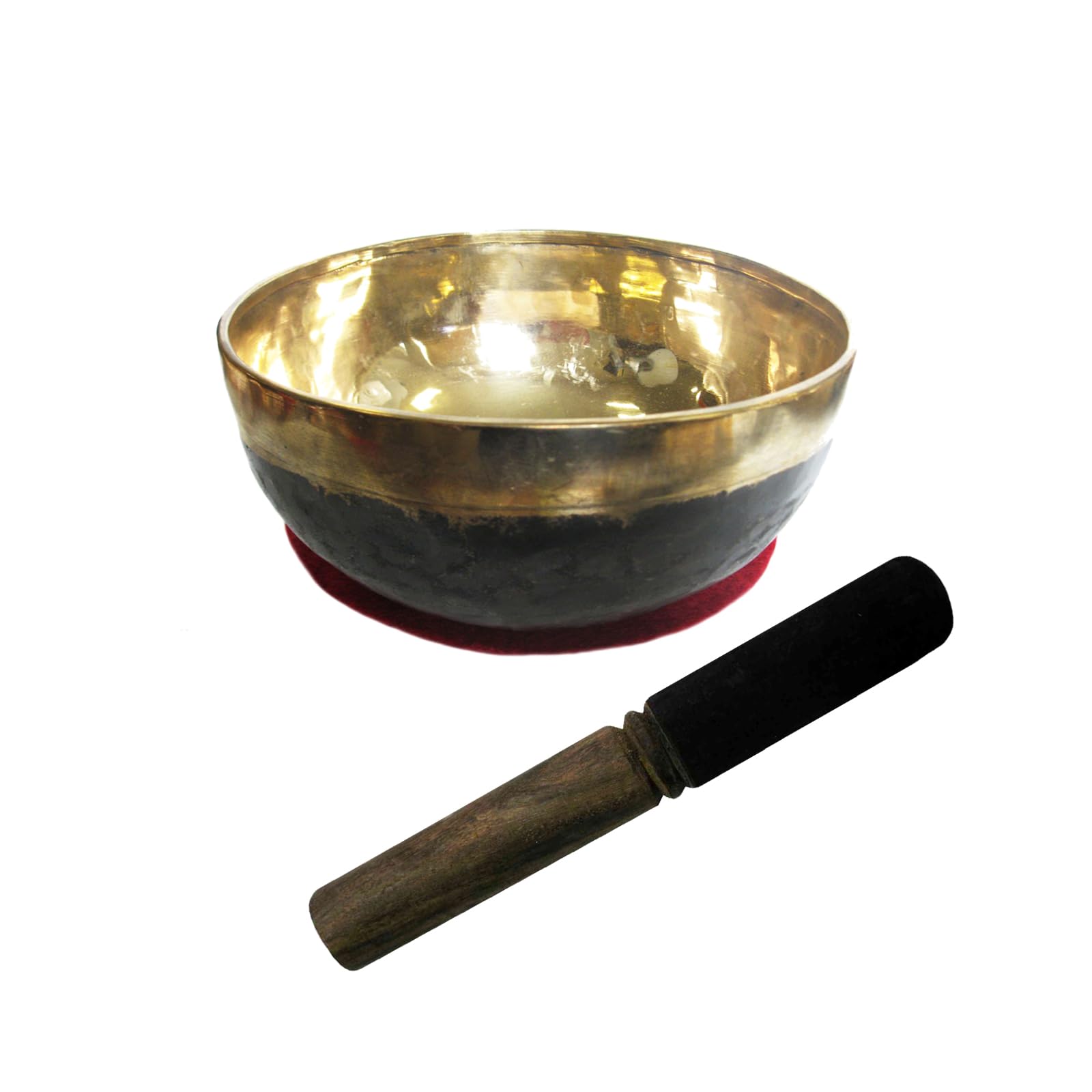 Klangschale 500-600g original Therapieklangschale NEPAL 4-tlg SET handgefertigt original mit Kissen & Schlegel für Klangmassage, Klangschalentherapie, Chakra, Entspannung, Meditation, Yoga 70003